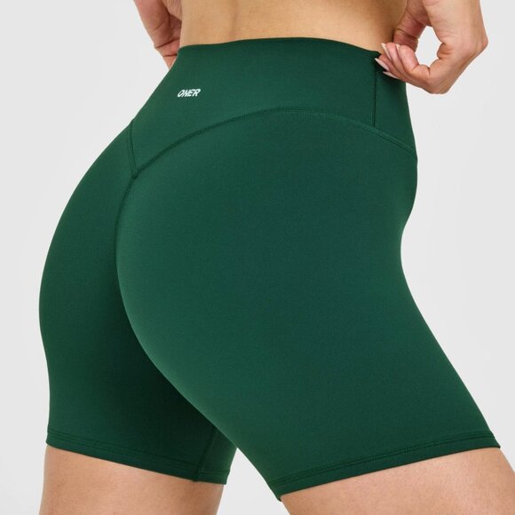 SoftMotion™ High Waisted Shorts 6" with White Logo - Picture 3 of 3